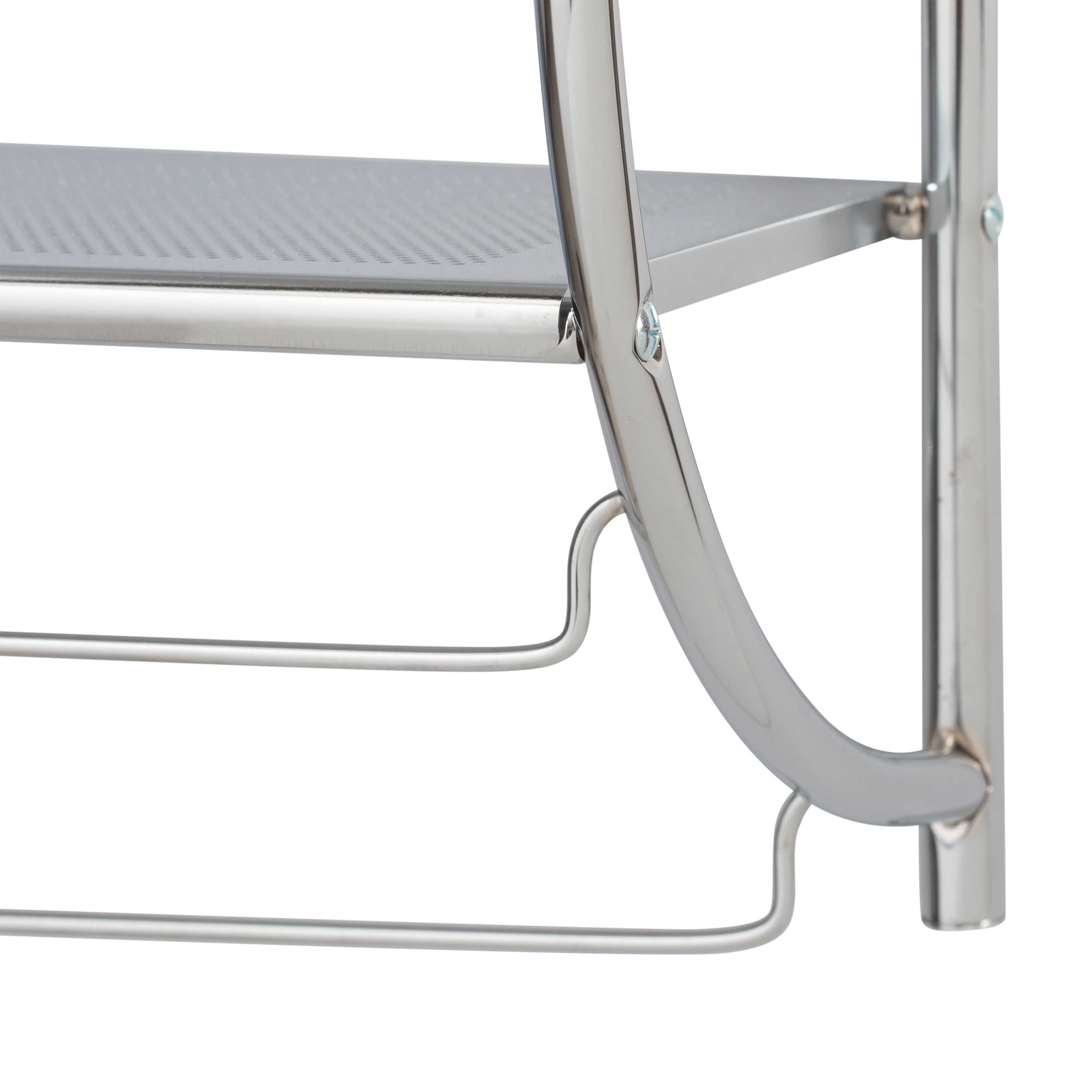 Organize It All 2 Tier Metal Wall Mount Shelf with Towel Bars, Chrome - image 4 of 7