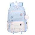 thumbnail image 1 of Mochila ligera con cierre de cremallera y correas de hombro ajustables para mujer Azul, 1 of 9