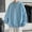 Z001-Sky Blue, variant on Men's Oversized Sweatshirts Fashion Solid Crewneck Drop Shoulder Sweater Fall Winter Casual Long Sleeve Loose Pullover Tops