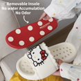 thumbnail image 3 of Hello Kitty Sanrio Kuromi Stitch zapatillas frías suaves y bonitas, cómodas zapatillas antideslizantes para uso doméstico, zapatillas para padres e hijos, regalos para niñas, 3 of 5