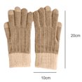 thumbnail image 2 of Winter Touchscreen Stretch Thermal Gloves Warm Wool Knitted Thick Fleece Lined, 2 of 5