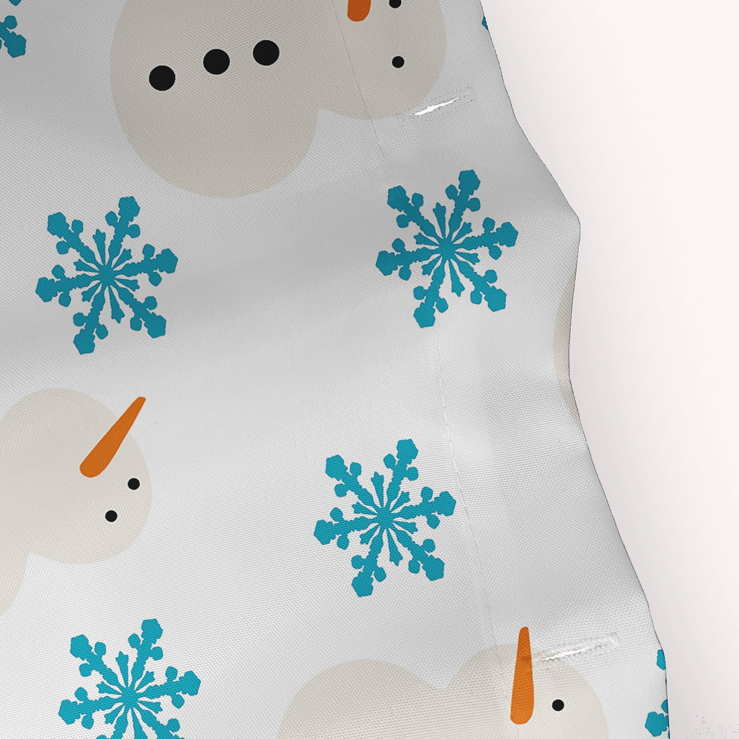Simply Daisy 70" W x 73" L Snow Men In Snowstorm Polyester Shower Curtain, Turquoise [1 Ct]