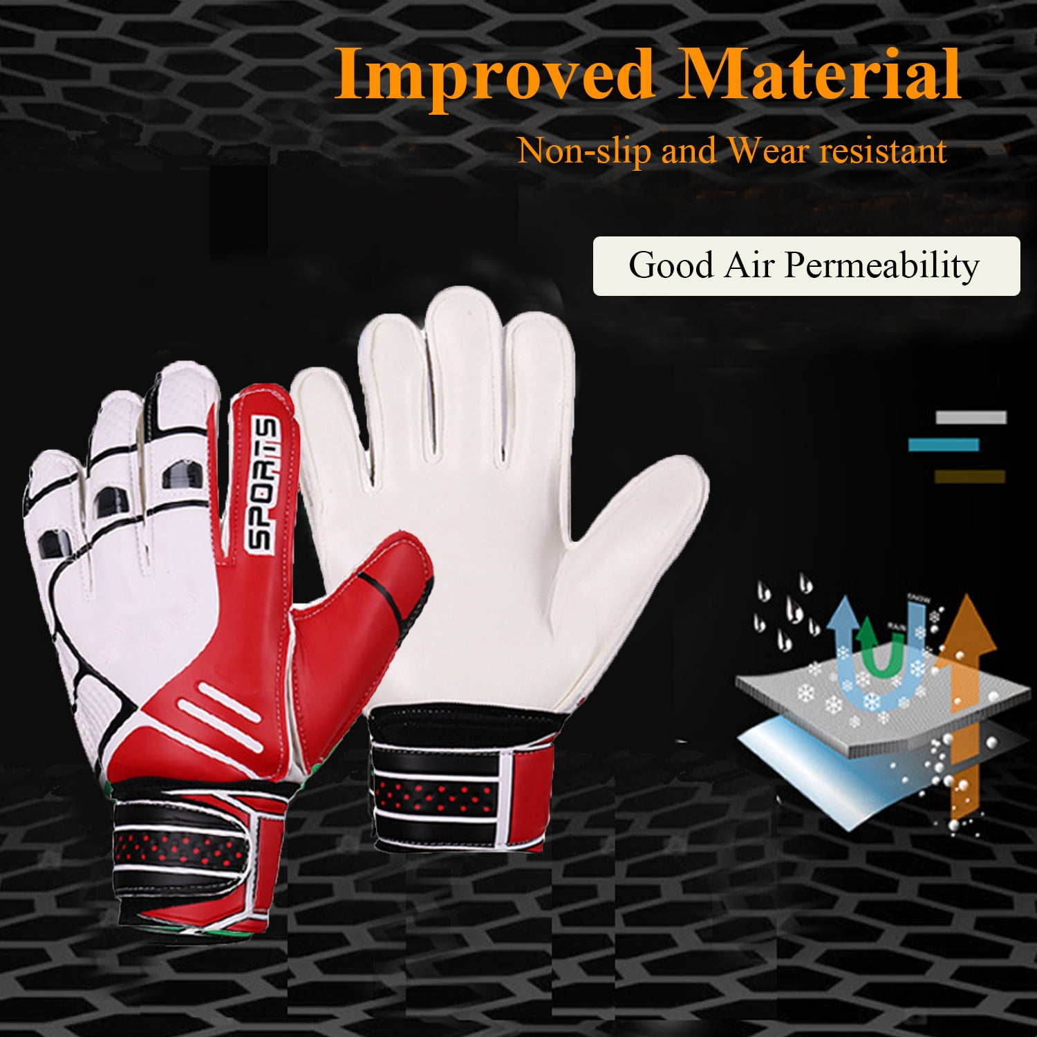 Game Day No Slip Football Gloves, Youth and Adult Sizes, Receiver Glove with Thickening Latex Palm, Superior Support and Protection for All Ages