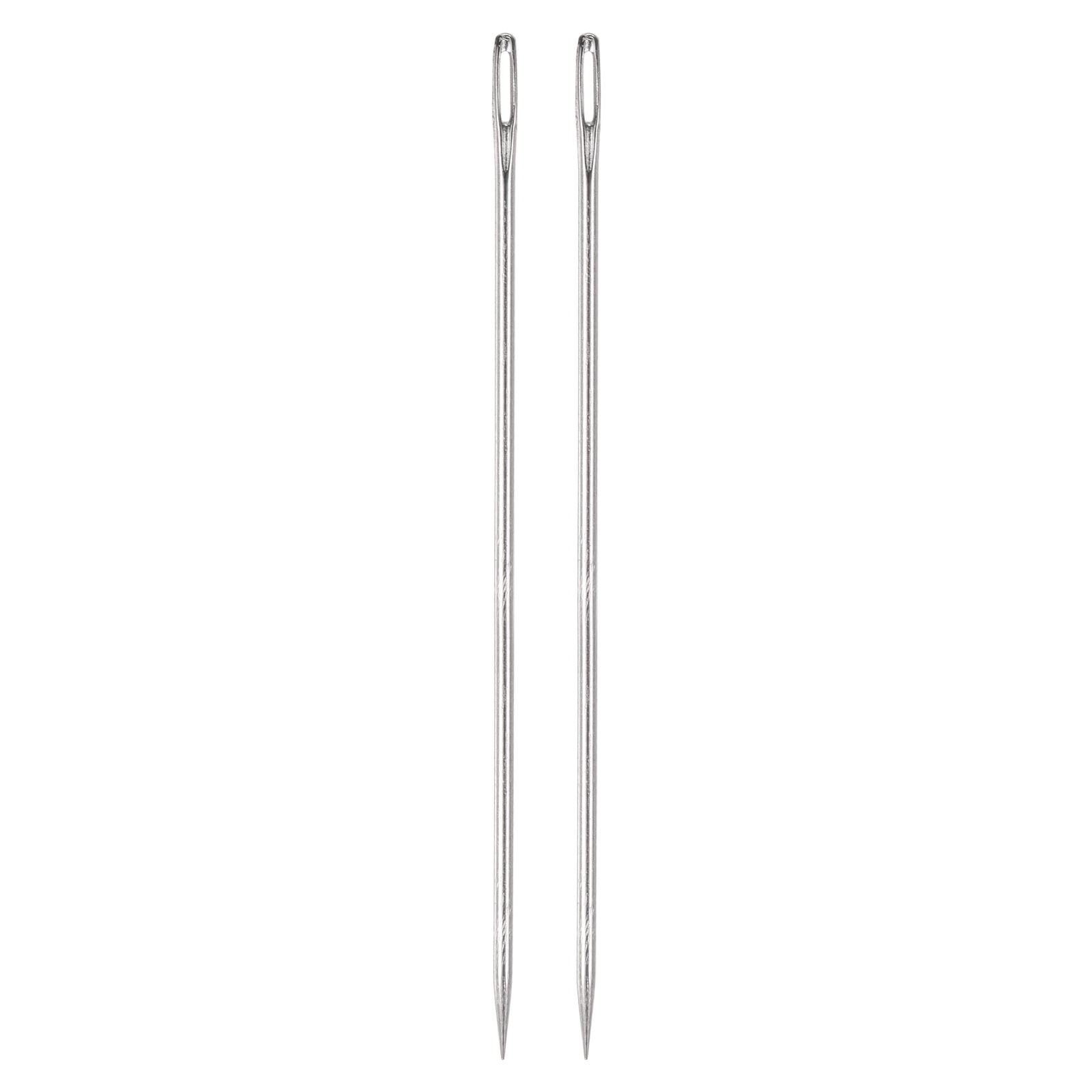 Uxcell Long Hand Sewing Needle – 300mm Large Eye Upholstery Needle For Leather, Canvas & Crafts
