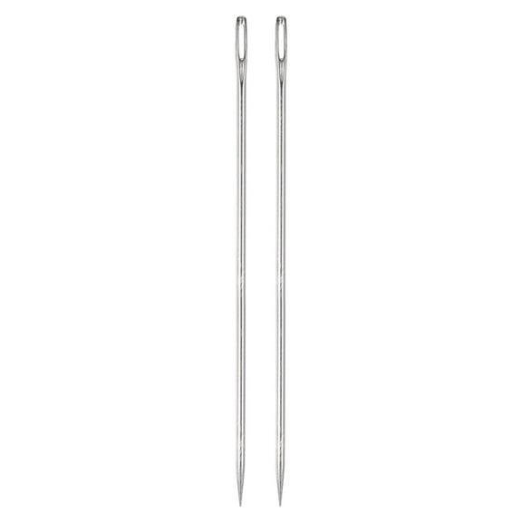 Uxcell Upholstery Needle Large Eye Stitching Extra Long Sewing Needles Straight Hand Needles Easy to Thread Stainless Steel Silver 6in