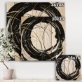 thumbnail image 3 of Designart 'Gold and Black Metallic Circle' Modern Glam Print on Natural Pine Wood, 3 of 3