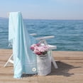 thumbnail image 2 of Linum Home Textiles 2 Piece Turkish Cotton Beach/Hand Towel, 70" x 38", Aqua Blue, 2 of 3