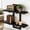 Black, variant on Wall Mounted Shelf,Bathroom Storage Rack With Iron Frame And Wood Shelf,Background Wall Decoration Bracket,Industrial Style