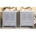 thumbnail image 6 of 60 - inch Bathroom Vanity with Double Sinks Ideal for Two - Person Bathrooms and Flexible Storage, 6 of 7