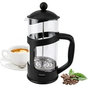 Mini French Press for 12oz Small French Press Coffee Single-Serve Maker with 4 Level Filtration System Borosilicate Glass