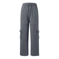 thumbnail image 4 of WILLBEST Pantalones Casuales para Mujer, de Cintura Alta, Lisos, con Cordones, para el Trabajo, con Bolsillo y Pierna Recta, para Uso Diario y Diario. Mediana, 4 of 6
