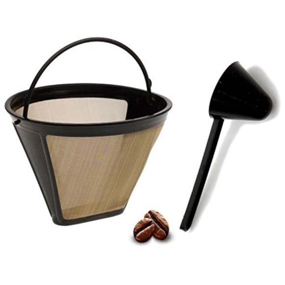 Modern Impressions Replacement Permanent Coffee Filter GTF Gold Tone Filter for CHW-12 with Large Coffee Scoop