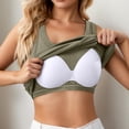thumbnail image 2 of Public Tank Top with Built in Bra for Women Plus Size Trendy Summer Sleeveless Crew Neck Ribbed Tops Casual Basic Slim Fit Workout T Shirts Green XXXXL, 2 of 8