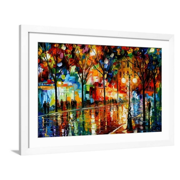 Art.com The Tears Of The Fall Art Print by Leonid Afremov, White Frame Wall Art, 44" x 32"