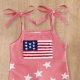thumbnail image 5 of Wxirdiow Toddler 4th of July Outfit 4th of July Baby Boy Outfit American USA Letter Embroidery Romper Sleeveless Bodysuit Jumpsuit Red Size,18-24 Months, 5 of 5
