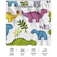 thumbnail image 5 of Cartoon Dinosaur Bed Skirt Simple Cute Bed Skirts King Size 16 Inch Drop, Wrap Around Dust Ruffle&nbsp;Bedskirt with Adjustable Elastic Belt for Queen Size Beds, 5 of 7