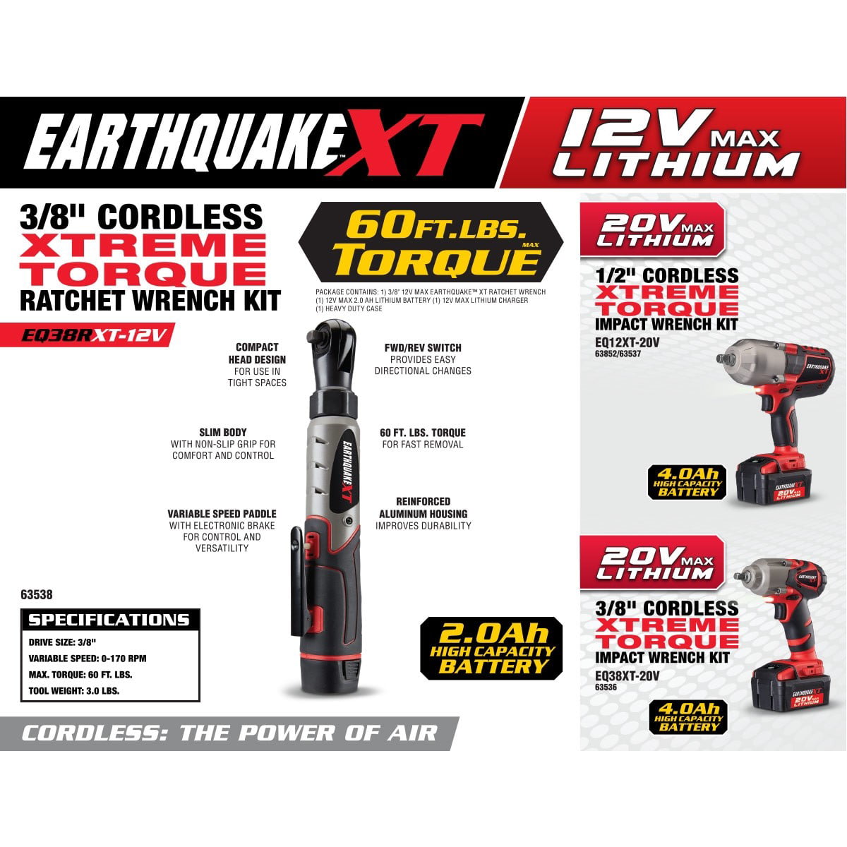 20V EARTHQUAKE XT Lithium Fast Charger