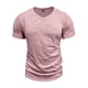 thumbnail image 1 of Blusas y camisas de manga corta con cuello en V para hombre, blusas casuales de moda con cuello en V, color liso, de manga corta, blusas, camisas, blusas para hombre, 1 of 8
