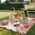 thumbnail image 4 of Red Leaf Outdoor Rug 4x6 Ft - Reversible Patio Rug Outdoor Camping Rugs, Fall Plant Country Vintage Watercolor White Washable Indoor Outdoor Area Rugs, Non-Slip Outdoor Carpet Runner for Deck/Porch, 4 of 8