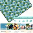 thumbnail image 5 of Extra Large Picnic Blanket(80 "x 80"), 3-Layer Thickening Waterproof Camping Blanket, Sandproof Picnic Blanket for Beach, Machine Washable, Wear-Resistant, Soft and Comfortable(Flowers), 5 of 6