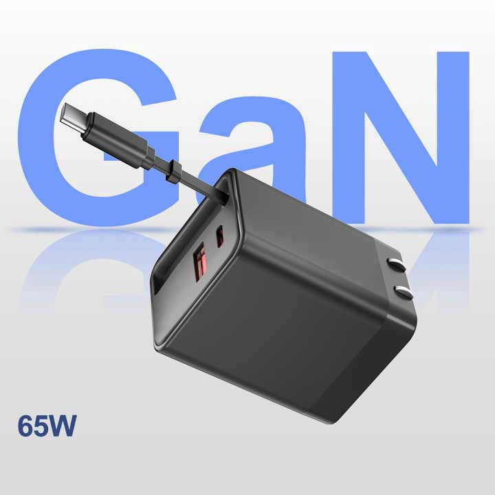 65W PD Home Charger Compatible With Motorola Moto G Power 5G (2020,2021,2022,2023,2024,2025,2026) - Fast Type-C 2ft Retractable Cable USB-C Built-in