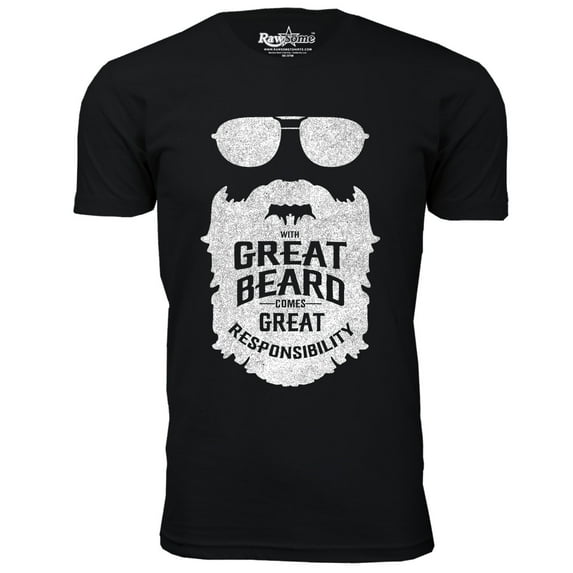 Men's Greatest Beard T-Shirt - Great Beard Comes Great Responsibility