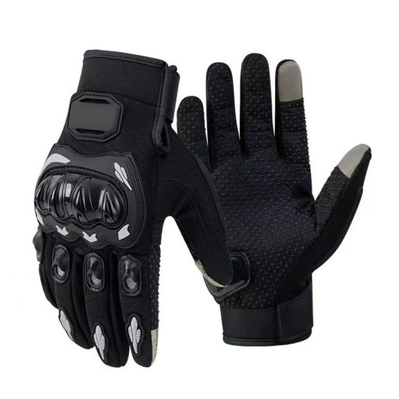 Fakrich Winter Motorcycle Gloves, Rainproof Riding Gloves with Touchscreen, Motorcycle Winter Gloves for Men, Warm Motorcycle Gloves for Riding, ATV, UTV, Snowmobile(Black L)