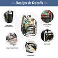 thumbnail image 5 of Large Clear PVC Backpack Heavy Duty See Through Backpack for Adults Work Travel, Bird & Bloom Printed 12L, 5 of 8