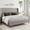 Light Grey, variant on Merluxy King Bed Frame with 51.2" Wingback Headboard,Linen Upholstered,No Box Spring Needed,Dark Grey