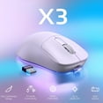 thumbnail image 5 of ATTACK SHARK X3 Wireless Gaming Mouse, 49g Ergonomic Design, Tri-Mode Bluetooth/2.4G/USB-C Wired, PAW3395 Optical Sensor, 26000 DPI, Programmable Buttons, for PC/Laptop/Mac, Purple, 5 of 10