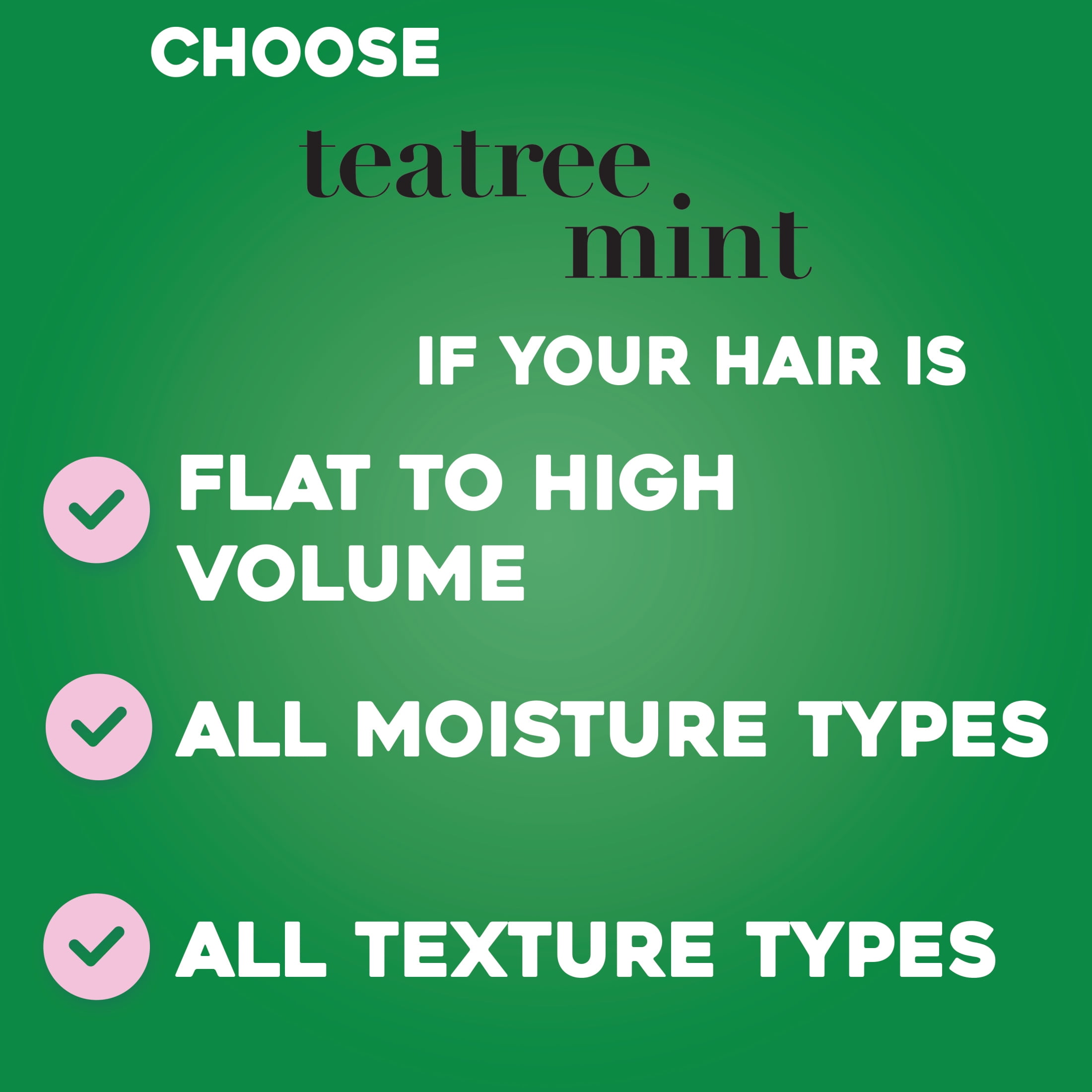 OGX Hydrating + Tea Tree Mint Nourishing & Invigorating Daily Shampoo and Conditioner Set, 25.4 fl oz