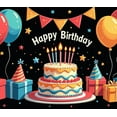 thumbnail image 4 of LUUFILx Happy Birthday Banner Decoration Photography Props Party Supplies Background Backdrop Stars Blue Theme Birthday Celebration Event Decor, 4 of 8