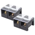 thumbnail image 4 of Dual Rows Terminal Strip, 600V 100A Double Rows Covered Terminal Strip Black 2pcs TC Fixed with Cover for Machines for Home Appliances 2 Positions 1002,3 Positions 1003,4 Positions, 4 of 7