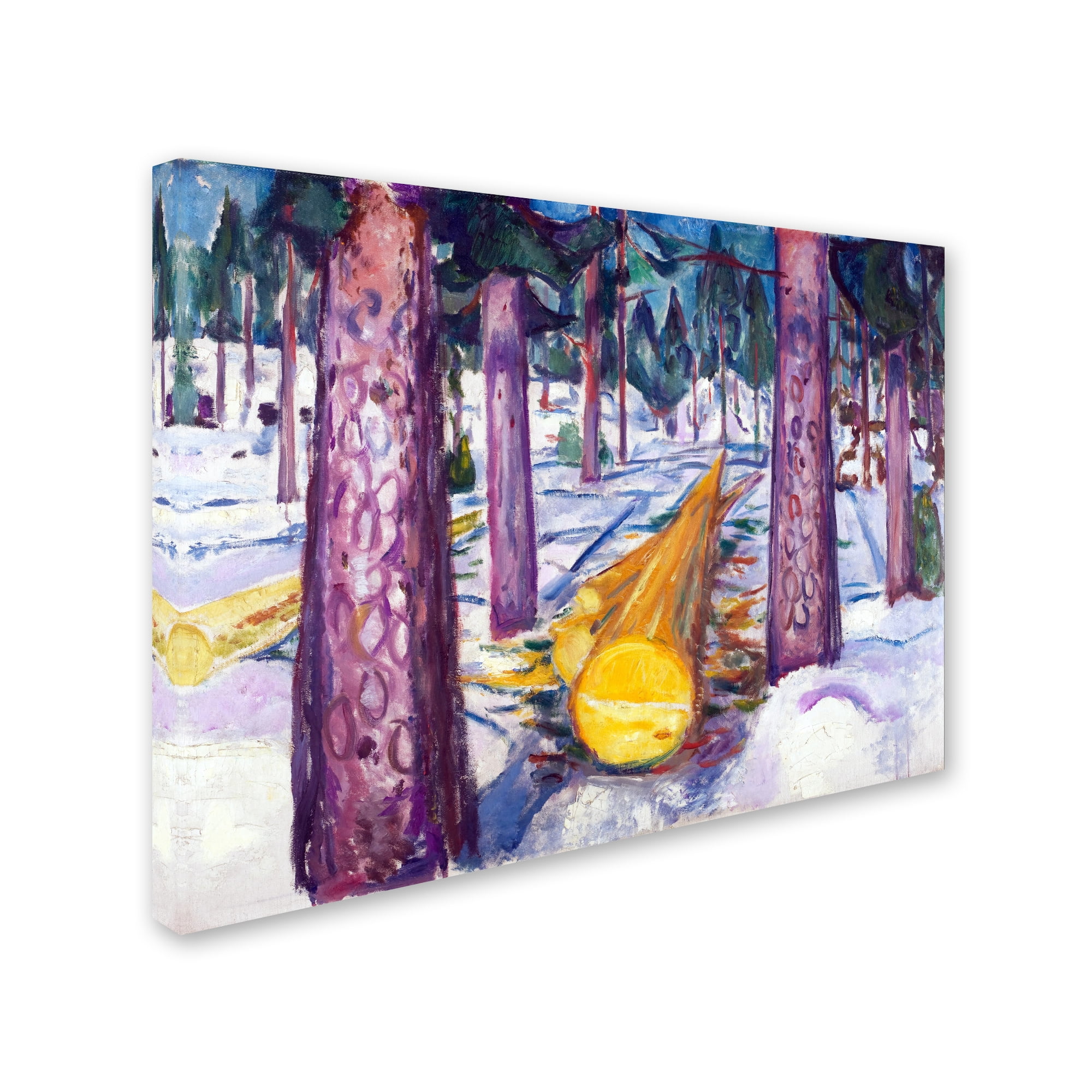 Edvard Munch 'The Yellow Log' Canvas Art