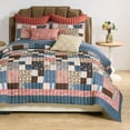 thumbnail image 7 of Greenland Home Shiloh Traditional Calico Patchwork Print Quilt Set, Adult, 3-Piece Full/Queen, 7 of 7