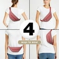 thumbnail image 6 of Fanny Pack Red Christmas Knitted Pattern Waist Pack Bag,Running Cross Bag,Waterproof Large Fanny Packs for Women Men for Travel Running Hiking Cycling, 6 of 6