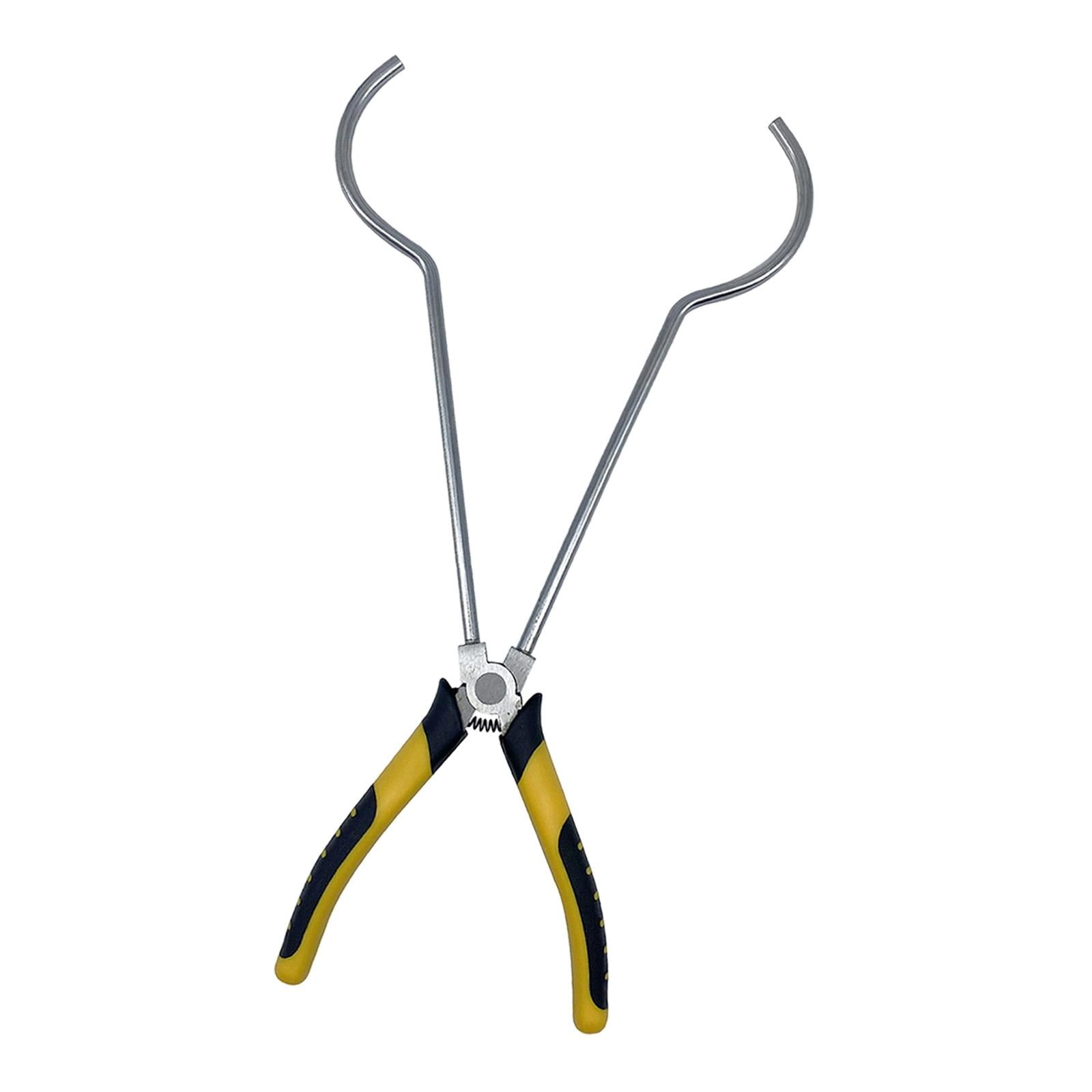 Gold Melting Tongs Crucible Double Spring Furnace Steel Insulated Rubber Handle for Laboratory Jewelry Metal Casting