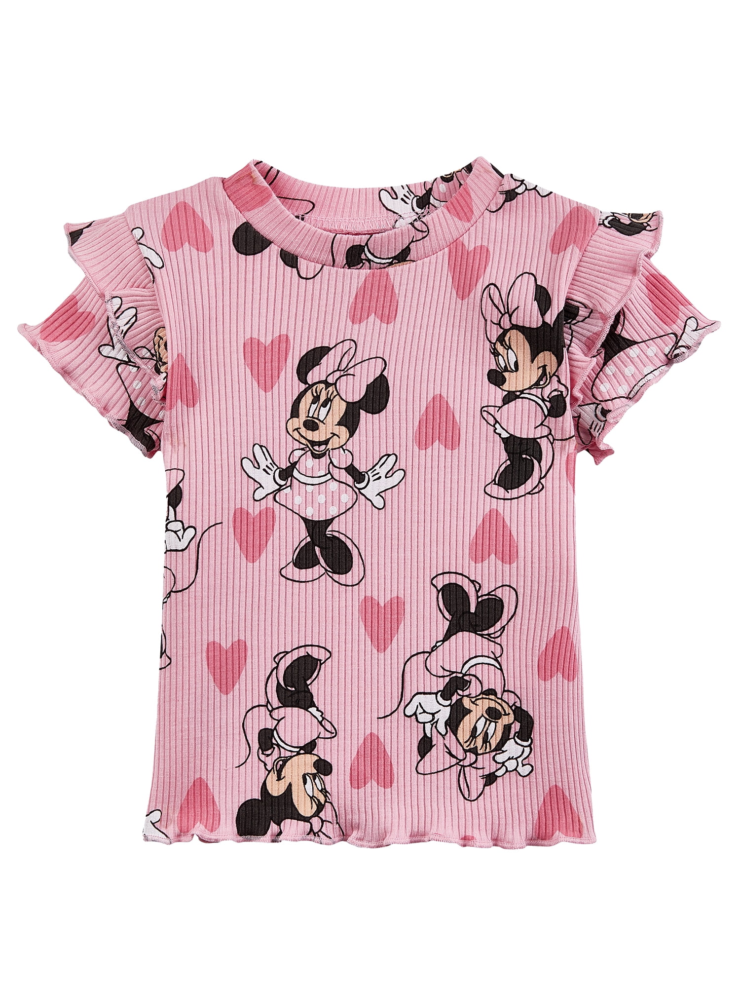 Character Baby Girls Rib Short Sleeve Top & Leggings Set, 2-Pice, Sizes 0/3 Months-24 Months