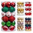 thumbnail image 2 of Bola de árbol de Navidad de 30 piezas, adornos pintados de plástico galvanizado, decoración de forma especial para el hogar, decoración de fiesta de Navidad, 2024, 2 of 4