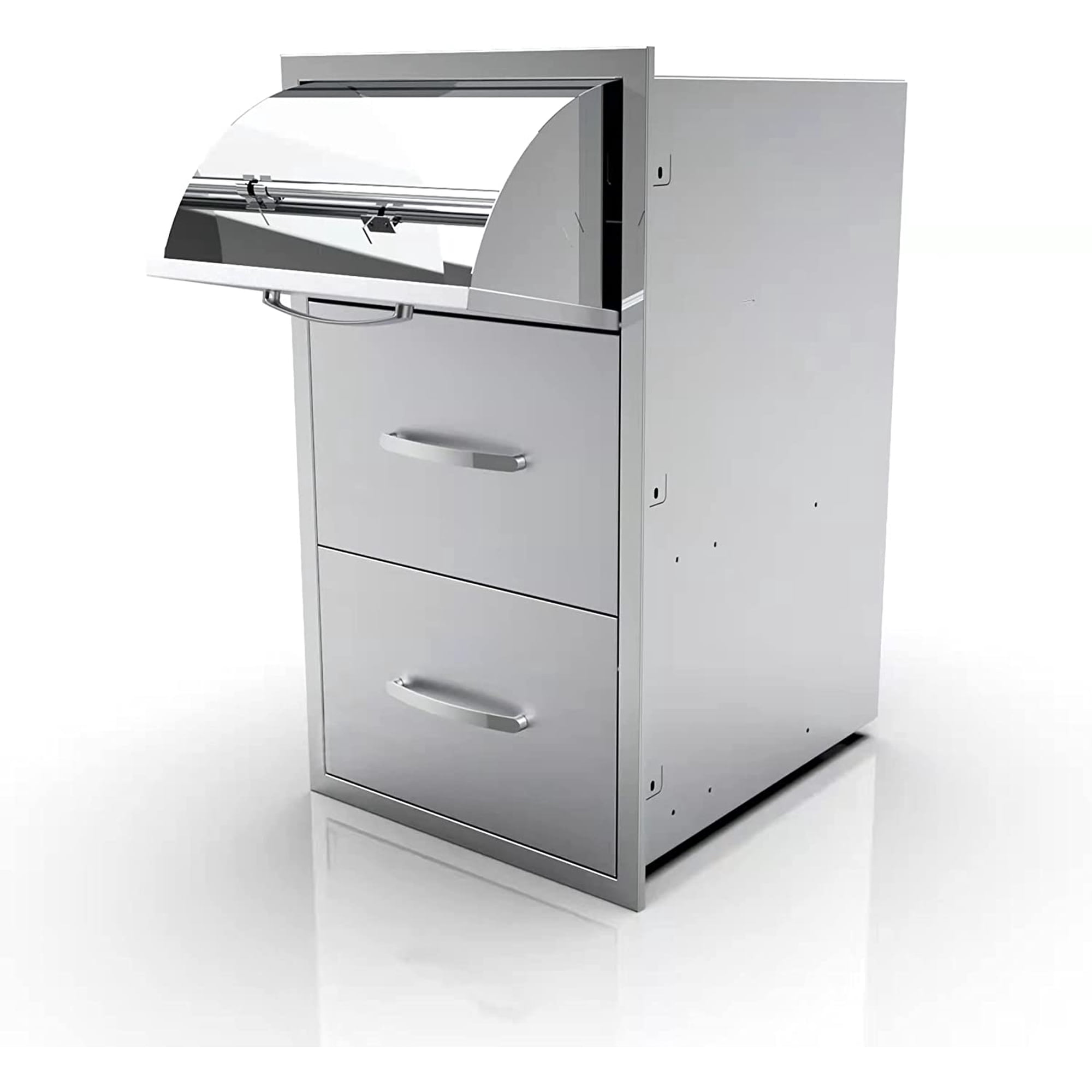 Outdoor Kitchen Drawers 17W x 30H x 21D Inch, Flush Mount Access BBQ Drawers, BBQ Island Drawers for Outdoor Kitchens or BBQ Island Patio Grill Station
