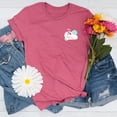 thumbnail image 2 of WREESH Womens Pink Ribbon Solid T-Shirts Breast Cancer Awareness Shirt Casual Short Sleeve Round Neck Tops Slim Fit Workout Blouses Pink B, 2 of 4