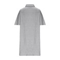 thumbnail image 5 of ZZwxWA Women Henley V-Neck Dresses Summer Short Sleeve Loose Fitted Casual Collared T-Shirt Dress, 5 of 6