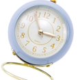 thumbnail image 5 of Petite Horloge Ronde Circulaire Silencieuse Résistance à la Corrosion Réveil de Chevet en Quartz avec Veilleuse pour Chambre École, 5 of 5