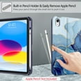 thumbnail image 3 of Fintie Keyboard Case for iPad 10th Generation 10.9 Inch Tablet (2022 Release) with Pencil Holder, Ocean Marble, 3 of 9