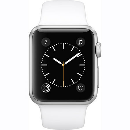 Refurbished Watch Series 1 38mm Apple Smartwatch Silver Aluminum Case White Sport Band