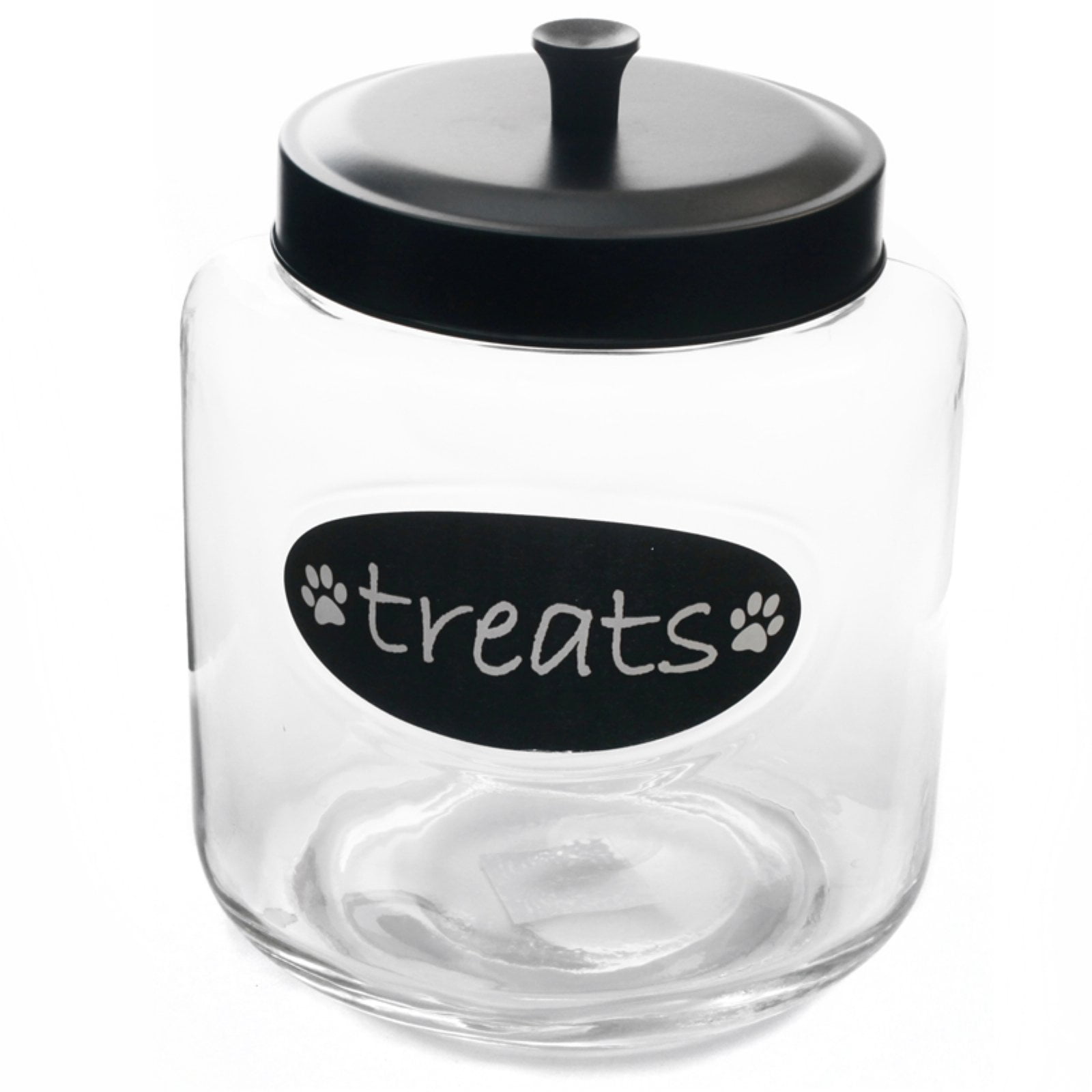 Blue Harbor Glass Storage Treats Jar with Metal Lid