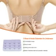 thumbnail image 3 of Extension Strap Bra Extenders Buckle 4 Hook Breathable Practical Accessories Adjustable Replacement 3 Rows Underwear white purple, 3 of 5