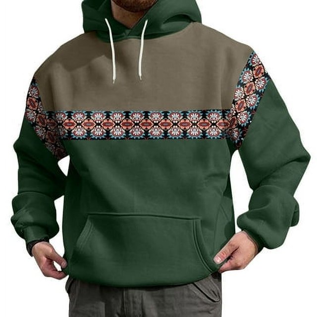 PMUYBHF Chandail pour Homme Hommes Drôle Hommes Hiver Printemps Décontracté Col Rond Manches Longues Chandail à Capuche Imprimé 3D Haut Blouse Chandails pour Hommes Chandail à Capuchon Fermeture Éclair devant