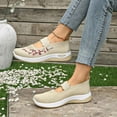 thumbnail image 6 of Women's Breathable Embroidered Casual Shoes Lightweight Comfortable Flat Walking Footwear for Everyday Wear, 6 of 9