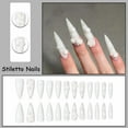 thumbnail image 4 of Press on Nails - Long Stiletto Glue on Nails with Goth Red Black, Acrylic Gothic Vampire Design 24 pcs, 4 of 7